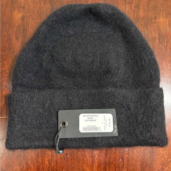 Rag & Bone Black Brushed Mohair Blend Beanie - NWT main image 4